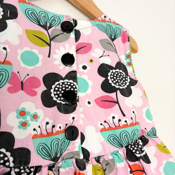 Jelly the Pug Girls Size 8 Floral High-Low Ruffle Tunic Top - Picture 2 of 6